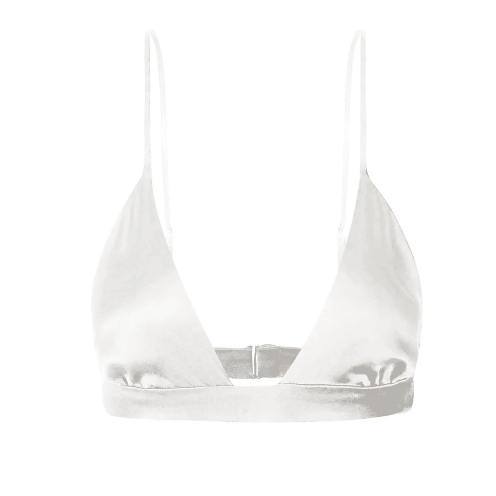 White Bralette KES NYC - 100% Silk